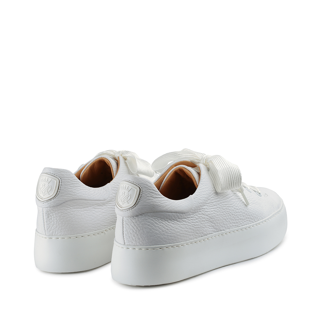 WHITE LEATHER SNEAKER - Camerlengo Shoes